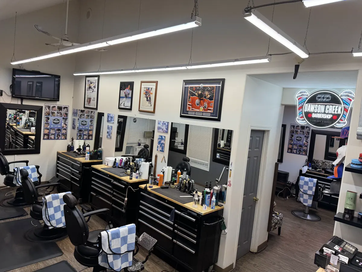 Interior of Dawson Creek Barbershop