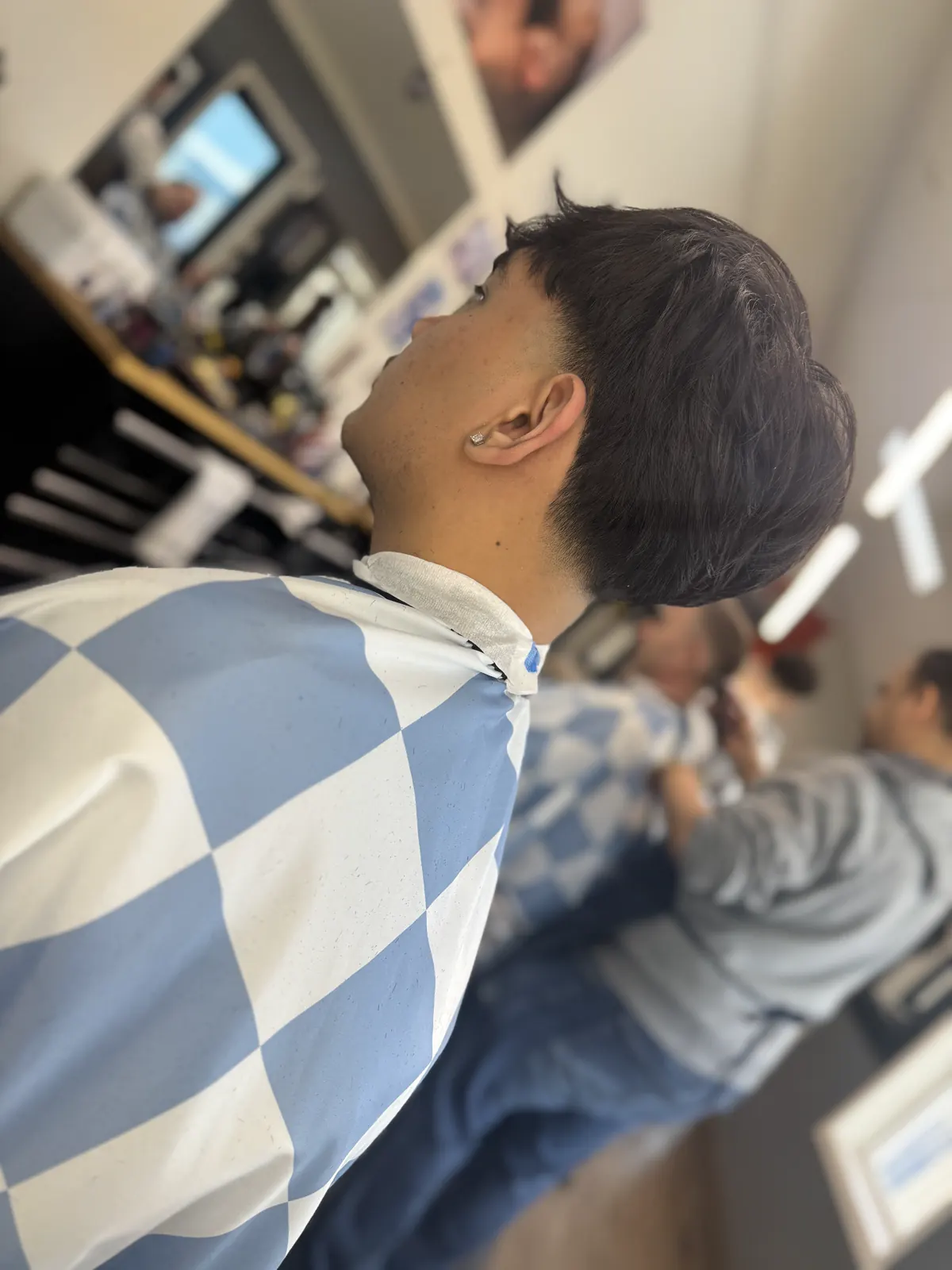 Skin fade haircut at Dawson Creek Barbershop